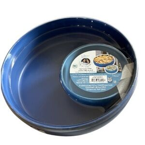 Serving Tray with Dip Bowl. Mainstays.2-piece set. Blue. New. Bamboo Melamine.